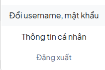 Giao diện đổi username