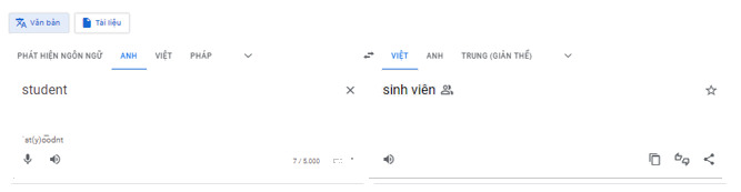 Sử dụng Google Translate để dịch từ một ngoại ngữ sang tiếng Việt
