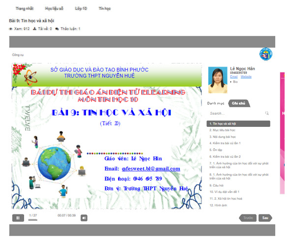 Em hãy mở trang học liệu mở https://igiaoduc.vn/ và chọn một bài học trực tuyến